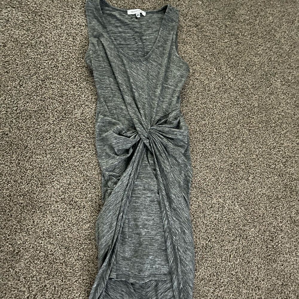 Womens grey body con high low grey dress. Size XS. Sleeveless. Great condition